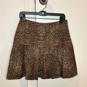 Joie Brown Snake Print Women's Skirt
